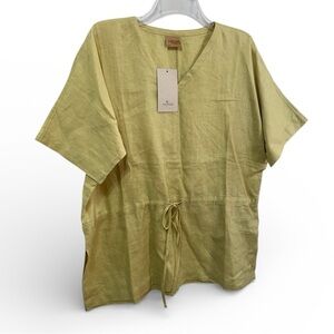 Cheyenne original 100%  linen Montalvo Blouse Top Lagenlook relaxed